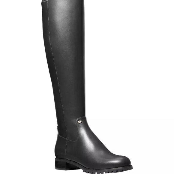 Michael Kors Britt Leather Knee Boots Women's 7.5 - Picture 1 of 4